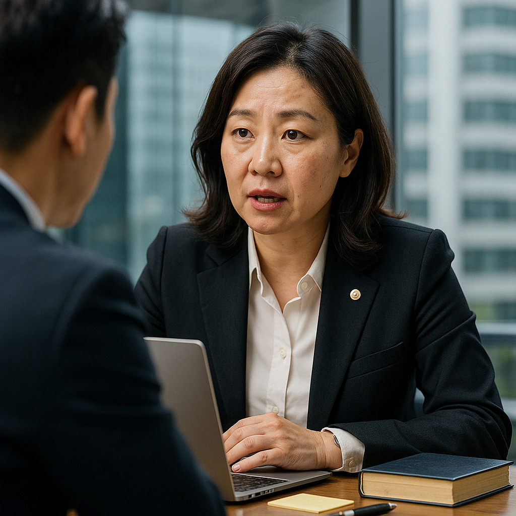 상속전문변호사와 상담하는 모습